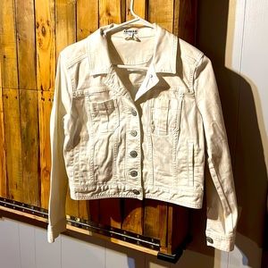 Express white denim jacket